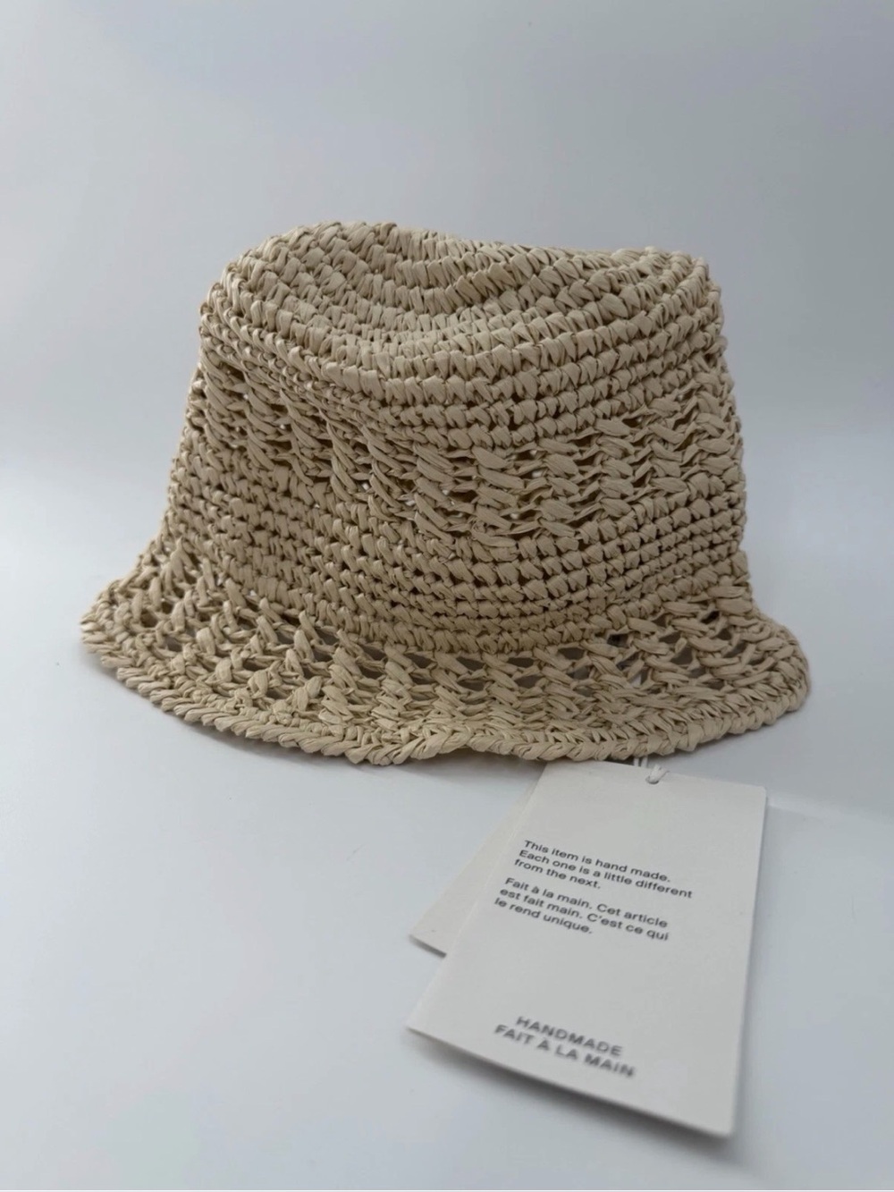 Cos Crocheted Straw Bucket Hat